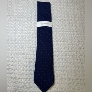 Calvin Klein Dark Blue Patterned Tie